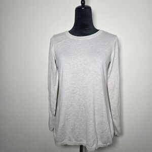 Peruvian Connection Oatmeal Pima Cotton Long Sleeve Lightweight Basic Size M